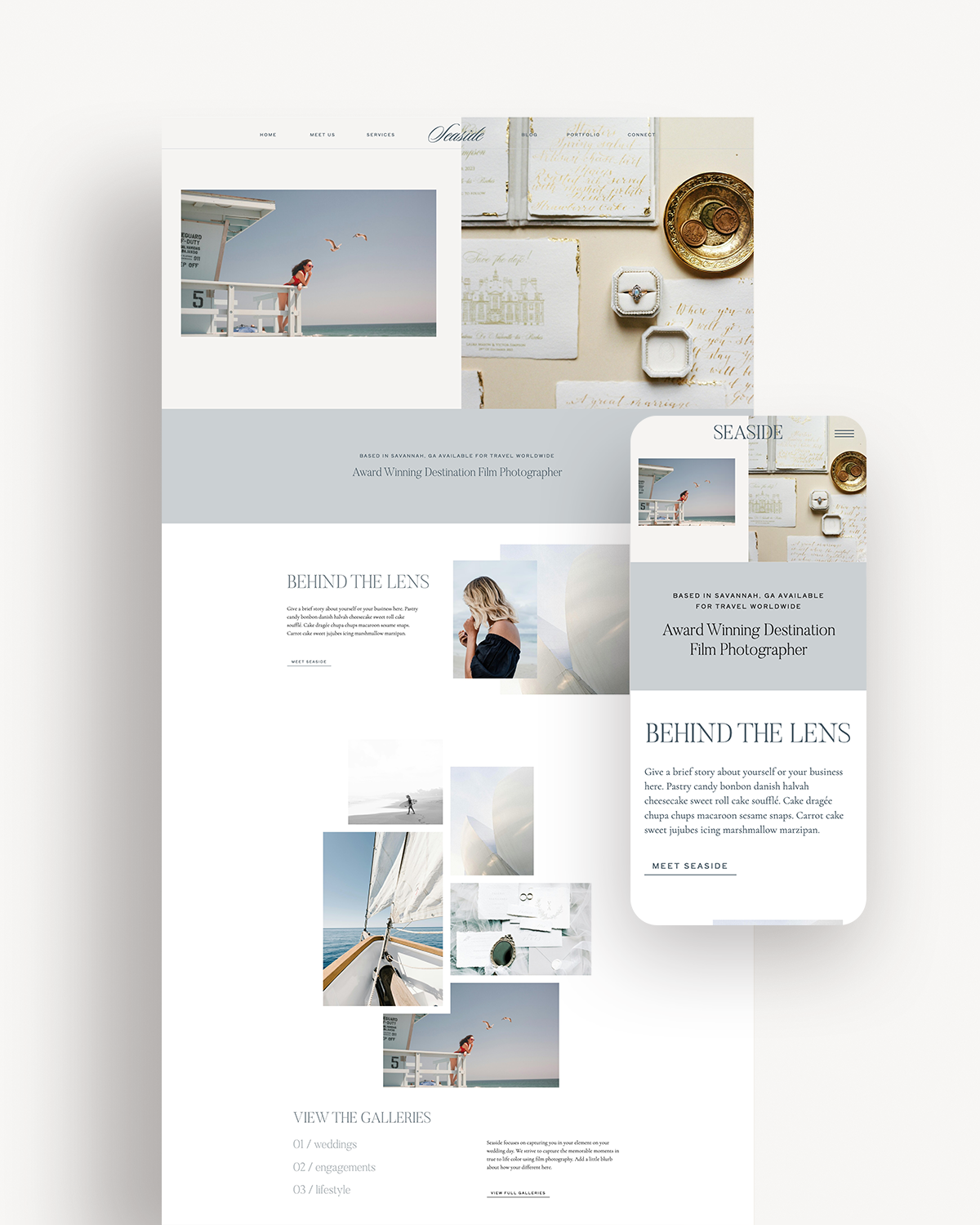 Seaside Showit Template