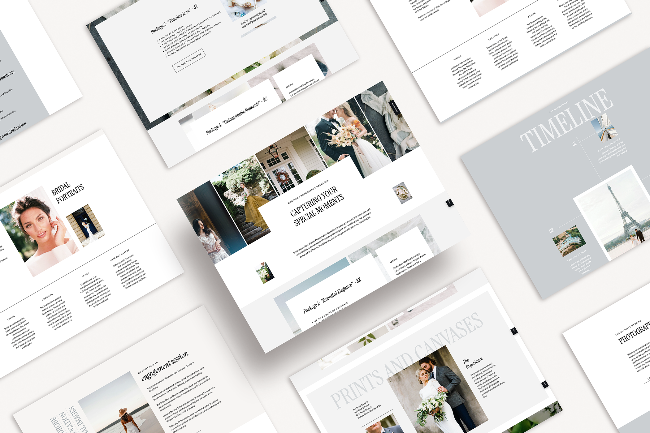 Wedding Photography Guides Showit Add On Page